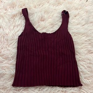Red/ maroon sweater tank